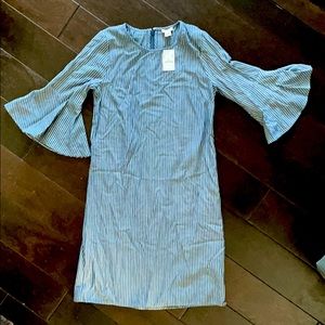 J Crew striped bell sleeve dress - NWT!